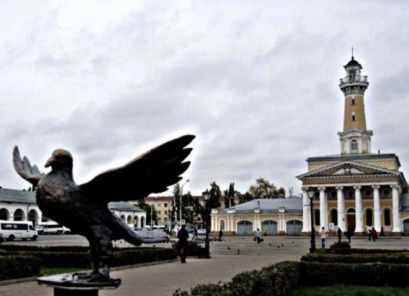 В Костроме установили памятник голубю